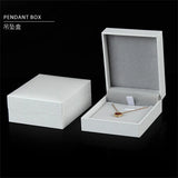 Leatherette Paper Jewelry Box Ring Necklace Bracelet Organizer