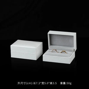Leatherette Paper Jewelry Box Ring Necklace Bracelet Organizer