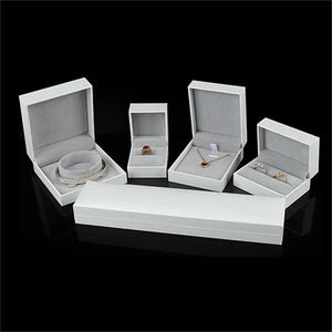 Leatherette Paper Jewelry Box Ring Necklace Bracelet Organizer