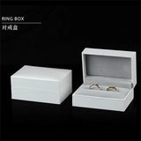 Leatherette Paper Jewelry Box Ring Necklace Bracelet Organizer