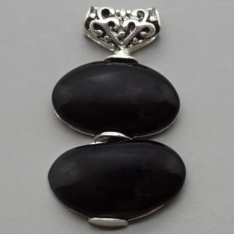 Gourd-Shaped Jade Beads 925 Sterling Silver Pendant