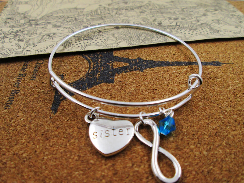 Sister Forever Charm Bangle Gift Birthday
