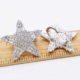 Zircon Star Shape Jewelry Clasp 30mm DIY Necklace Hook