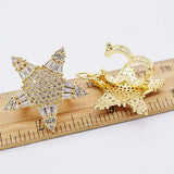 Zircon Star Shape Jewelry Clasp 30mm DIY Necklace Hook