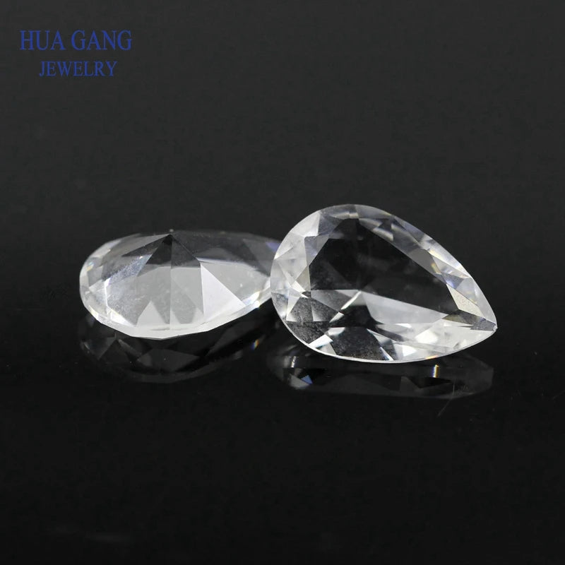 2x3~18x25mm Pear Shape Glass Beads Gems For Jewelry