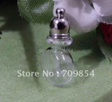 Clear Rice Vial Necklace Gift+Round Cap/free