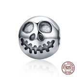 Skull Beads Charms 925 Sterling Silver Halloween Jewelry