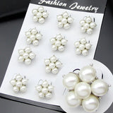 Charm 12PCS Pearl Brooch Small Bouquet Pins Women Jewelry Accessories