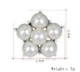 Charm 12PCS Pearl Brooch Small Bouquet Pins Women Jewelry Accessories
