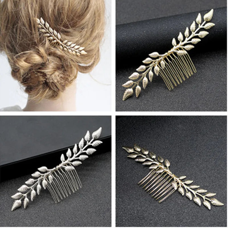 Floral Shape Silver Bridal Jewelry Women Hair Comb Wedding Accessories