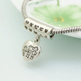 Happy Family Life Dangle Heart Charm Bracelet Love European Bead