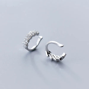 10mm 925 Sterling Silver Clip Earrings Zirconia AAA+ Set (No Pierced) C-G0827