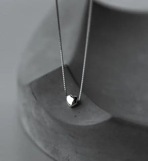 Women's Real 925 Sterling Silver Heart Necklace Pendant