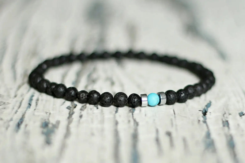 Men's 4mm Bead Bracelet, Minimalist Christmas Gift for Him