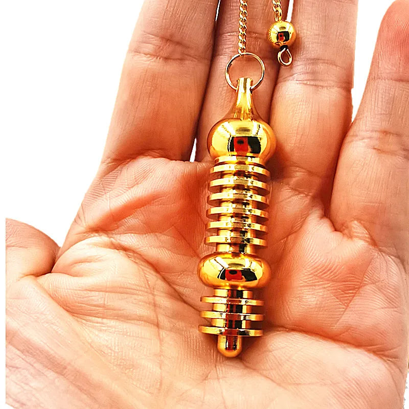 Brass Metal Dowsing Pendulum for Reiki Healing Divination Wicca Amulet