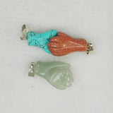 Small Palm Stone Pendants Mixed Charms Hand Pendant for Jewelry Making Men