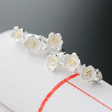 Petals Female Anti Allergy 925 Sterling Silver Earrings