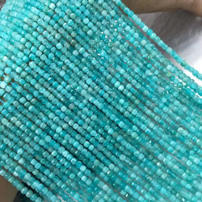 Green Amazonite Square Beads 2mm for DIY Jewelry Making