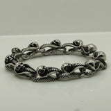 Snake & Skull Design Stainless Steel Chain Bracelet Men's Jewelry