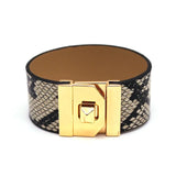 Snakeskin Grain Wide Bracelet Exaggeration Club Joker Metal Bracelet
