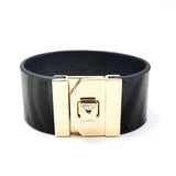 Snakeskin Grain Wide Bracelet Exaggeration Club Joker Metal Bracelet