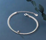925 Sterling Silver Rouble Rows Layered Round Coin Bracelet GTLS941