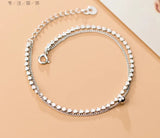 925 Sterling Silver Rouble Rows Layered Round Coin Bracelet GTLS941