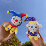 Joker Circus Keychain Plush Pendant Bookbag Access Doll Couple Keyring