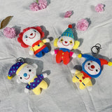 Joker Circus Keychain Plush Pendant Bookbag Access Doll Couple Keyring