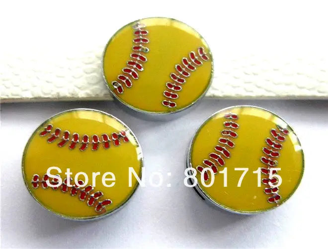 Softball 8mm Slide Charms 100pcs Wholesale