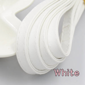 10mm*2.2mm Double Layer Sewn PU Leather Cord DIY Jewelry Bag's Shoulder Strap