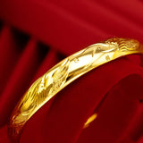 Solid 14K Bangles Jewelry for Women Girls Birthday Wedding Party