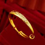 Solid 14K Bangles Jewelry for Women Girls Birthday Wedding Party