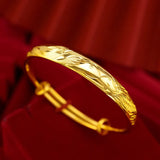 Solid 14K Bangles Jewelry for Women Girls Birthday Wedding Party