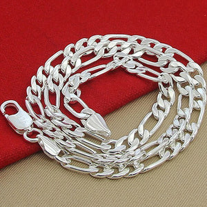925 Silver Men's Cuban Chain Necklace 12MM 18-30 inch Wedding Jewelry