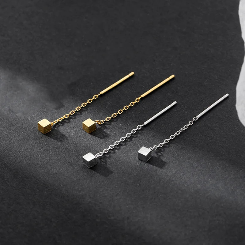 925 Silver Earrings Women Fine Jewelry Engagement Drop Earrings Girls