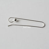 Large Sterling Silver Earring Hook Ear Wire with 3.8mm Stopper Bead
