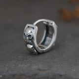 S925 Pure Silver Retro Craft Silver Female Earrings Skull Thai Silver