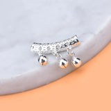 925 Silver Bell Tassel Hollow Elbow Tube DIY Bracelet Accessories