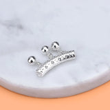 925 Silver Bell Tassel Hollow Elbow Tube DIY Bracelet Accessories