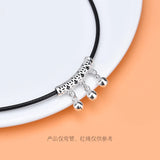 925 Silver Bell Tassel Hollow Elbow Tube DIY Bracelet Accessories