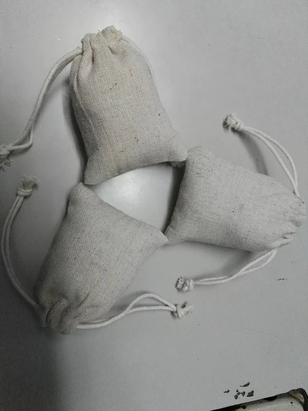 50pcs 9.5*14cm Linen Jewelry Bag Drawstring Christmas Pouch