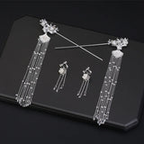 Chinese Hair Accessories Set Tassel Headpiece for Women Wedding Hair Jewelry