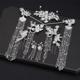 Chinese Hair Accessories Set Tassel Headpiece for Women Wedding Hair Jewelry