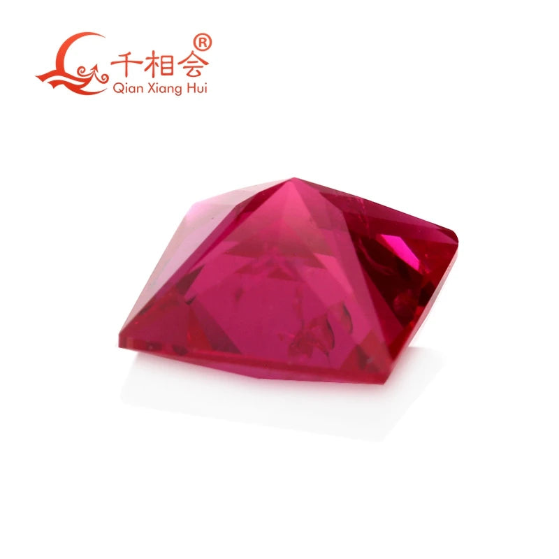 Artificial Ruby Red Princess Cut Loose Gem Stone
