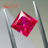 Artificial Ruby Red Princess Cut Loose Gem Stone
