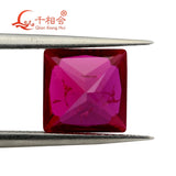 Artificial Ruby Red Princess Cut Loose Gem Stone
