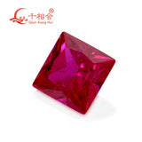 Artificial Ruby Red Princess Cut Loose Gem Stone
