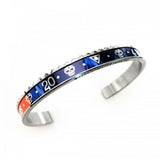 Silver Skull Cuff Bracelet Bangle ST05