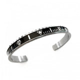 Silver Skull Cuff Bracelet Bangle ST05